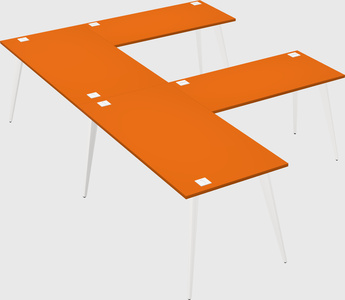 Modern l-shaped office desk