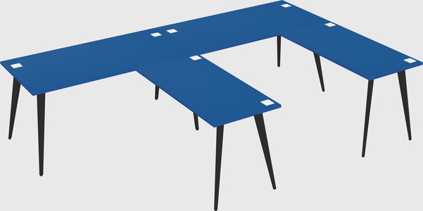 Modern l-shaped office desk