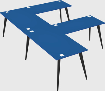 Modern l-shaped office desk