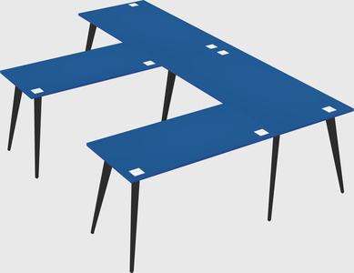 Modern l-shaped office desk