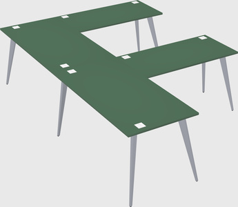 Modern l-shaped office desk