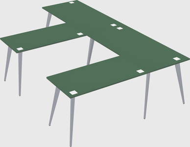 Modern l-shaped office desk
