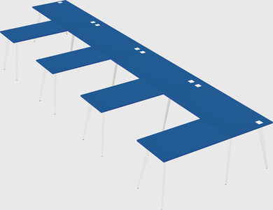 Modern l-shaped office desk