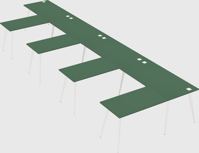 Modern l-shaped office desk