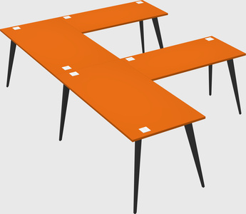 Modern l-shaped office desk