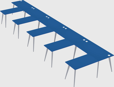 Modern l-shaped office desk