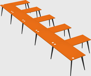 Modern l-shaped office desk