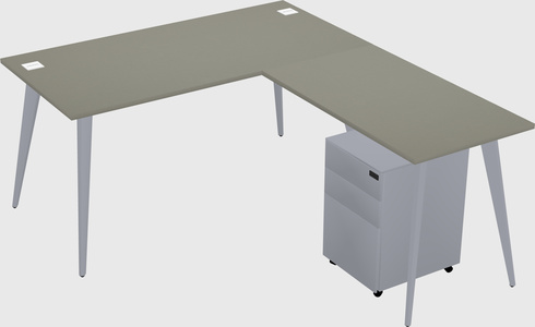 Modern L-shaped Office Desk