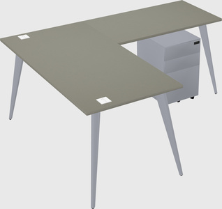 Modern l-shaped office desk