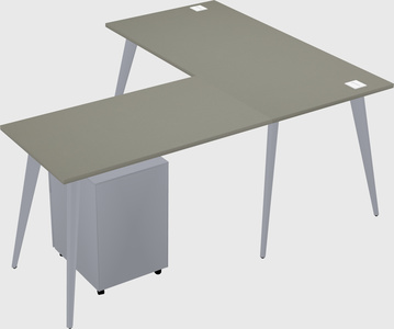 Modern l-shaped office desk