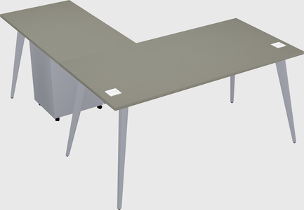 Modern l-shaped office desk