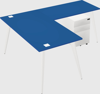 Modern l-shaped office desk