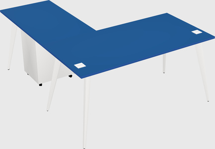 Modern l-shaped office desk