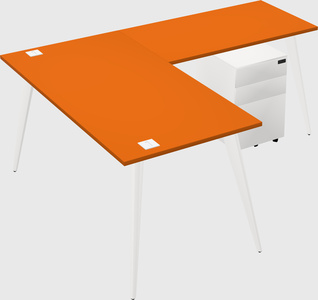 Modern l-shaped office desk