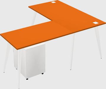 Modern l-shaped office desk