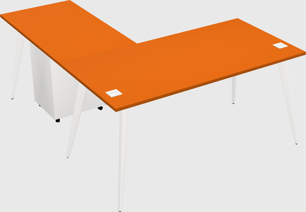 Modern l-shaped office desk
