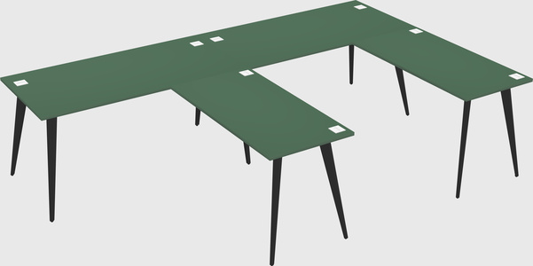 Modern l-shaped office desk