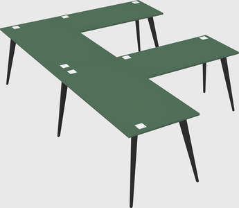 Modern l-shaped office desk