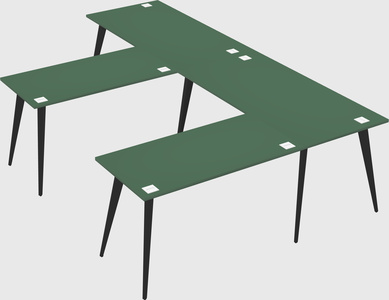 Modern l-shaped office desk