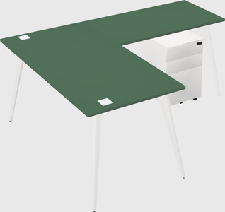Modern l-shaped office desk