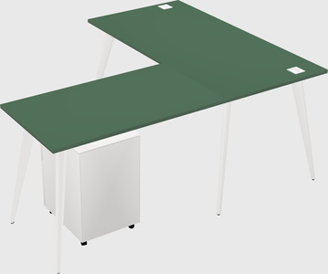Modern l-shaped office desk