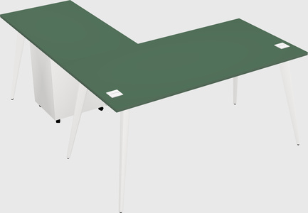 Modern l-shaped office desk