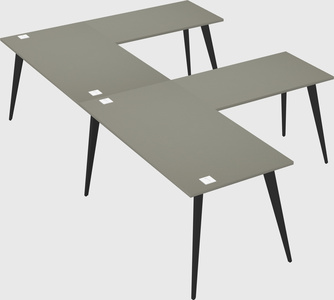 Modern l-shaped office desk