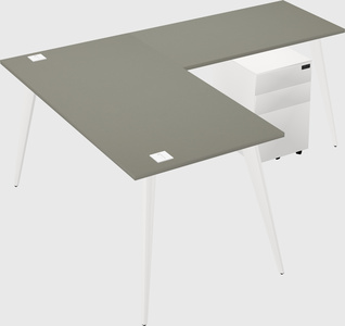 Modern l-shaped office desk