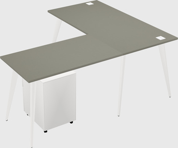 Modern l-shaped office desk