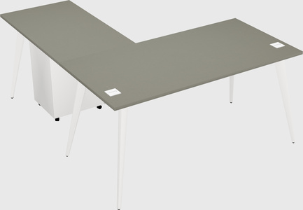 Modern l-shaped office desk