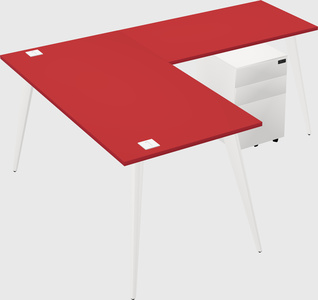 Modern l-shaped office desk