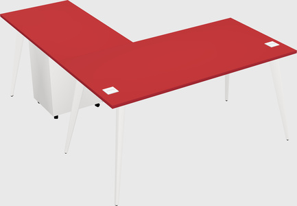 Modern l-shaped office desk