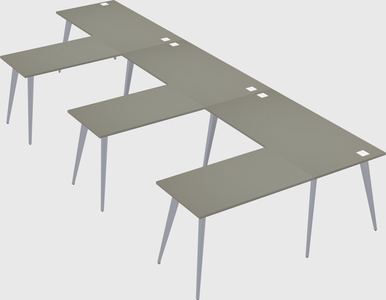 Modern l-shaped office desk