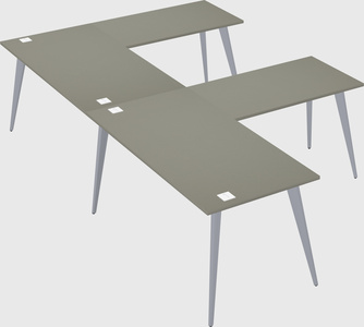 Modern l-shaped office desk