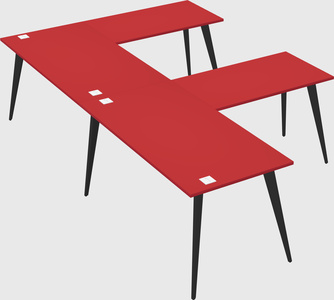 Modern l-shaped office desk