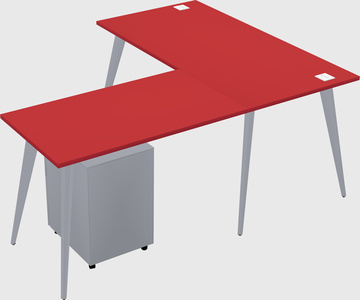 Modern l-shaped office desk