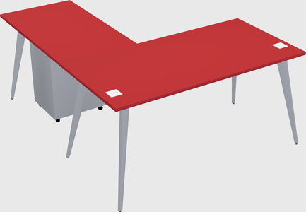 Modern l-shaped office desk
