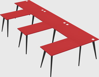 Modern l-shaped office desk