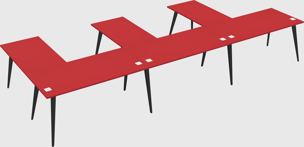 Modern l-shaped office desk