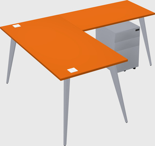 Modern l-shaped office desk