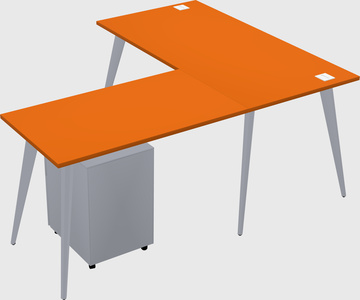 Modern l-shaped office desk