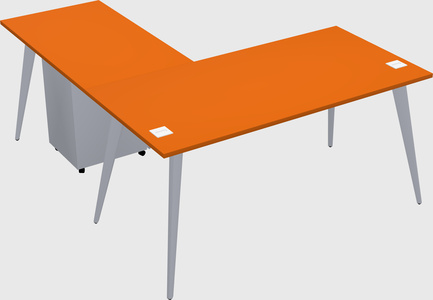 Modern l-shaped office desk