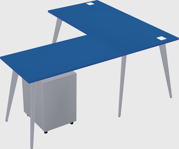 Modern l-shaped office desk