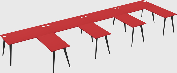 Modern l-shaped office desk
