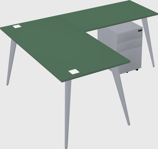 Modern l-shaped office desk