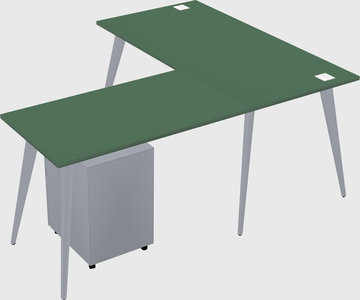 Modern l-shaped office desk