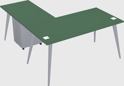 Modern l-shaped office desk