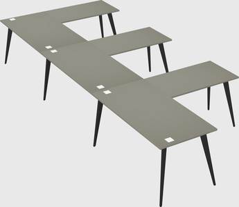 Modern l-shaped office desk