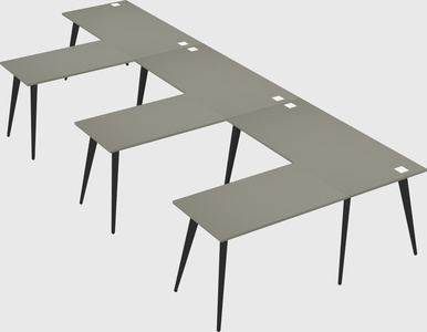 Modern l-shaped office desk