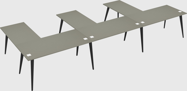 Modern l-shaped office desk